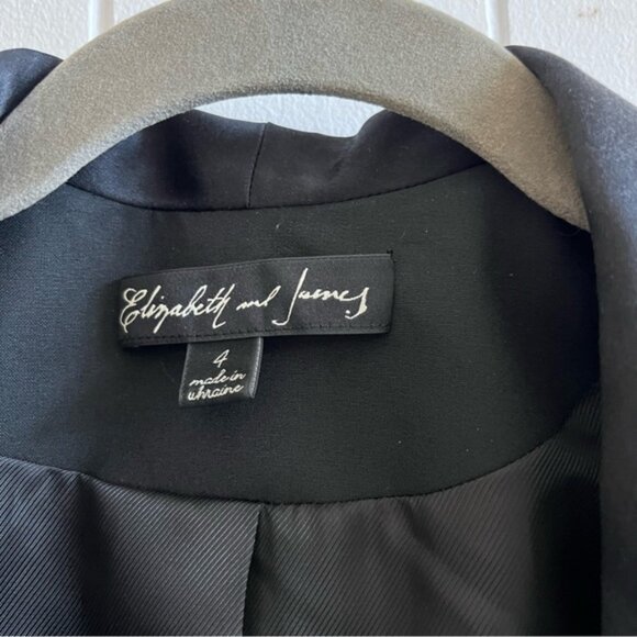 Elizabeth and James Silk Blend Tuxedo Blazer - Picture 2 of 11